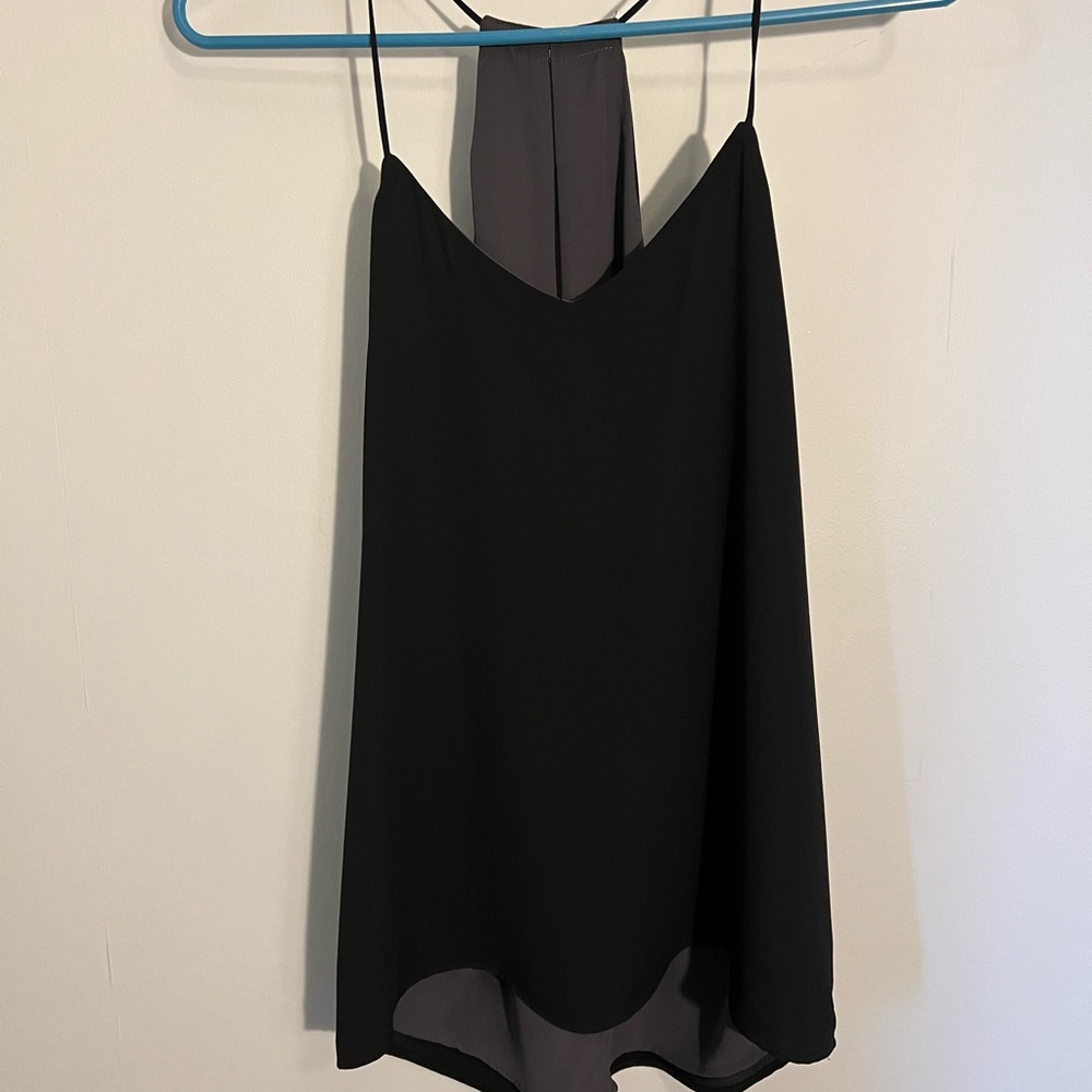 Express Racerback Reversible Top - Black and Gray